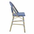 Furniture of America Reo Aluminum Patio Counter Dining Chair in Blue (Set of 2)