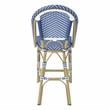 Furniture of America Reo Aluminum Patio Counter Dining Chair in Blue (Set of 2)