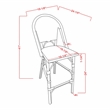 Furniture of America Reo Aluminum Patio Counter Dining Chair in Blue (Set of 2)
