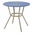 Furniture of America Reo Aluminum 5-Piece Patio Counter Dining Set in Blue
