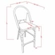 Furniture of America Reo Aluminum 5-Piece Patio Counter Dining Set in Blue