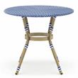 Furniture of America Reo Aluminum 5-Piece Patio Counter Dining Set in Blue