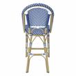 Furniture of America Reo Aluminum 5-Piece Patio Counter Dining Set in Blue