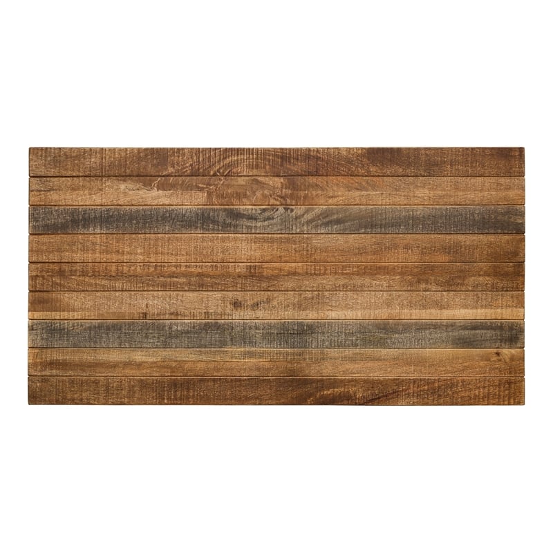 Furniture of America Blax Rustic Solid Wood Dining Table in Natural Tone