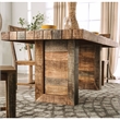 Furniture of America Blax Rustic Solid Wood Dining Table in Natural Tone