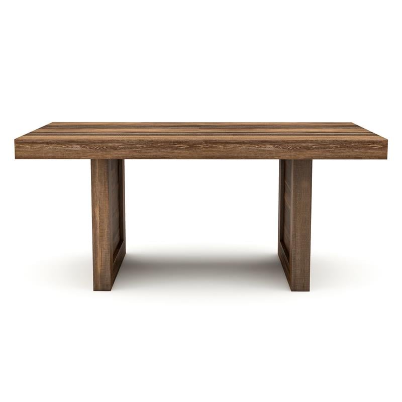 Furniture of America Blax Rustic Solid Wood Dining Table in Natural Tone