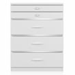 Furniture of America Lita Contemporary Wood Vanity Chest with Mirror in White