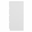 Furniture of America Lita Contemporary Wood Vanity Chest with Mirror in White