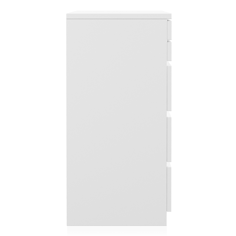 Furniture of America Lita Contemporary Wood Vanity Chest with Mirror in White