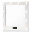 Furniture of America Lita Contemporary Wood Vanity Chest with Mirror in White