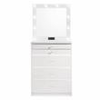 Furniture of America Lita Contemporary Wood Vanity Chest with Mirror in White