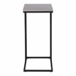 Furniture of America Vidan Rustic Metal C-Shaped Side Table in Antique White