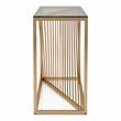 Furniture of America Lesto Contemporary Glass Top Console Table in Gold