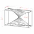Furniture of America Lesto Contemporary Glass Top Console Table in Gold