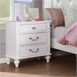 Furniture of America Mondu Traditional Wood Kids Nightstand with USB in White