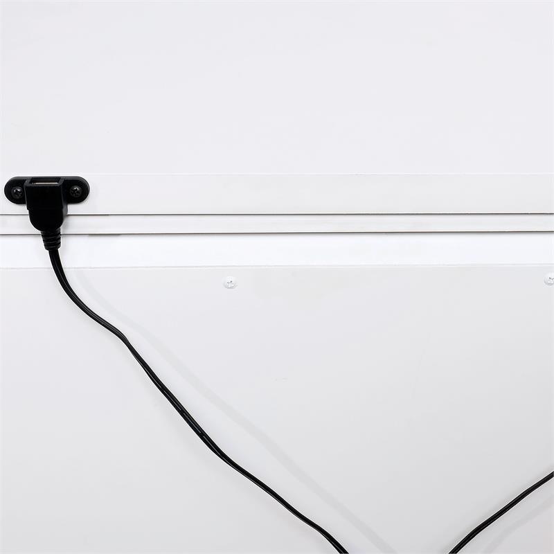 Furniture of America Mondu Traditional Wood Kids Nightstand with USB in White