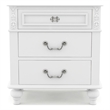 Furniture of America Mondu Traditional Wood Kids Nightstand with USB in White