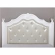 Furniture of America Mondu Traditional Wood Tufted Twin Kids Bed in White