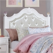 Furniture of America Mondu Traditional Wood Tufted Twin Kids Bed in White