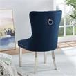 Furniture of America Swata Fabric Tufted Dining Chair in Blue (Set of 2)