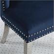 Furniture of America Swata Fabric Tufted Dining Chair in Blue (Set of 2)