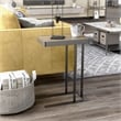 Furniture of America Nince Industrial Metal Adjustable Side Table in Sand Black