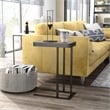 Furniture of America Nince Industrial Metal Adjustable Side Table in Sand Black