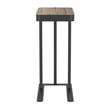 Furniture of America Nince Industrial Metal Adjustable Side Table in Sand Black