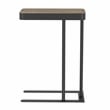 Furniture of America Nince Industrial Metal Adjustable Side Table in Sand Black