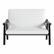 Furniture of America Kikee Faux Leather Cushioned Loveseat Bench in White