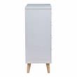Furniture of America Pives Mid-Century Modern Wood 4-Drawer Chest in White
