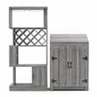 Furniture of America Kinly Wood 2-Piece Shoe Cabinet and Wine Rack in Gray