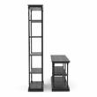 Furniture of America Drewden Metal 2pc Console Table and Bookcase Set in Gray
