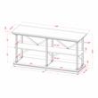 Furniture of America Drewden Metal 2pc Console Table and Bookcase Set in Gray