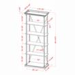 Furniture of America Drewden Metal 2pc Console Table and Bookcase Set in Blue