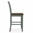 Furniture of America Elda Wood Counter Height Chair in Antique Green (Set of 2)