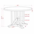 Furniture of America Kadda Farmhouse Wood Round Dining Table in Antique White