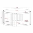 Furniture of America Kual Contemporary Metal 1-Shelf Coffee Table in Brass
