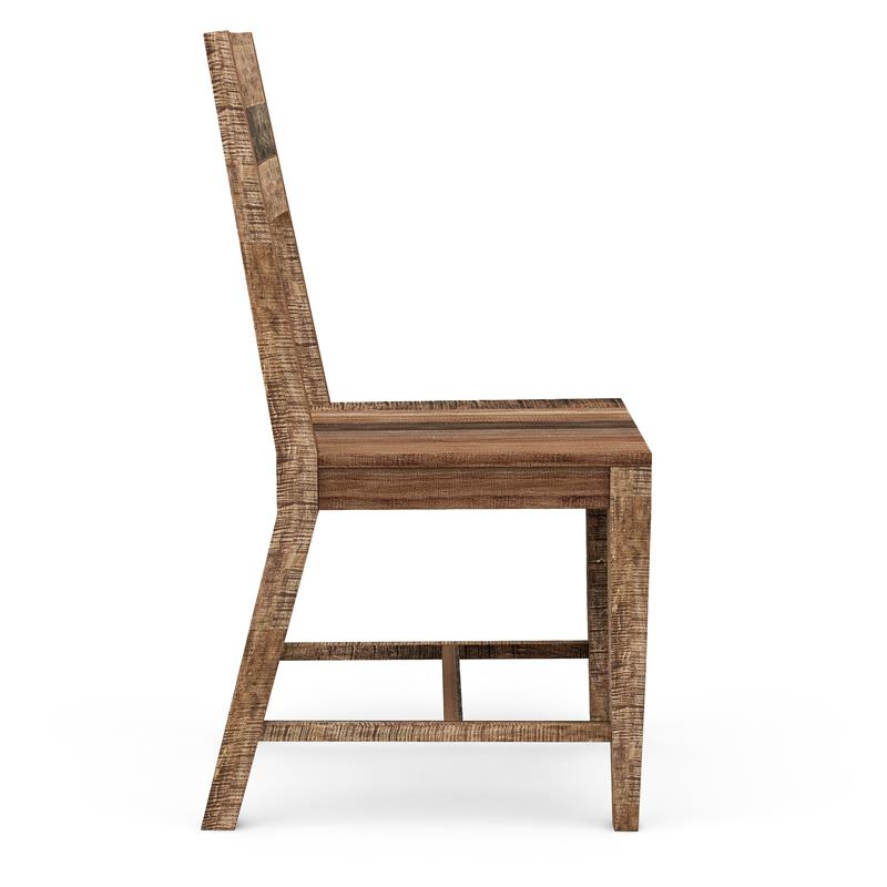 Furniture of America Pluto Solid Wood Dining Chair in Natural Tone (Set of 2)