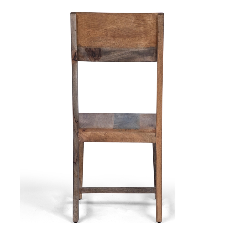 Furniture of America Pluto Solid Wood Dining Chair in Natural Tone (Set of 2)