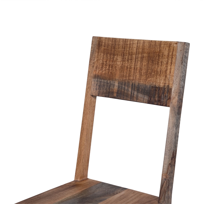 Furniture of America Pluto Solid Wood Dining Chair in Natural Tone (Set of 2)