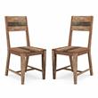 Furniture of America Pluto Solid Wood Dining Chair in Natural Tone (Set of 2)