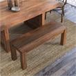 Furniture of America Molla Rustic Solid Wood Short Bench in Natural Tone