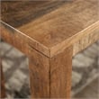 Furniture of America Molla Rustic Solid Wood Short Bench in Natural Tone