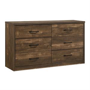 furniture of america kodo rustic wood dresser with usb port in walnut