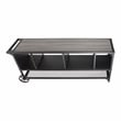 Furniture of America Lelah Industrial Metal Multi-Functional TV Stand in Gray
