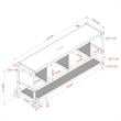 Furniture of America Lelah Industrial Metal Multi-Functional TV Stand in Gray