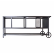 Furniture of America Lelah Industrial Metal Multi-Functional TV Stand in Walnut