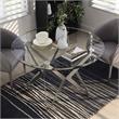 Furniture of America Fedora Modern Metal Round Dining Table in Champagne Gold