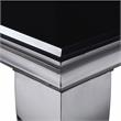 Furniture of America Edi Metal 5-Piece Dining Table Set in Black and Gray